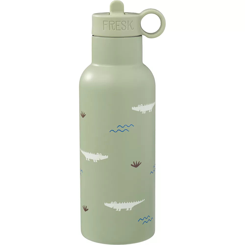 Navaris Bottiglia Termica Acciaio Con Infusore E Rivestimento In Bambù - 500ml - Borraccia Detox Per Tè E Infusi - Verde Menta