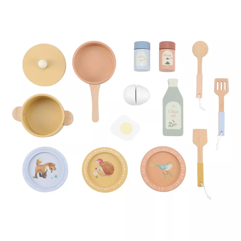 Accessori inclusi con la Cucina in Legno Verde Little Dutch