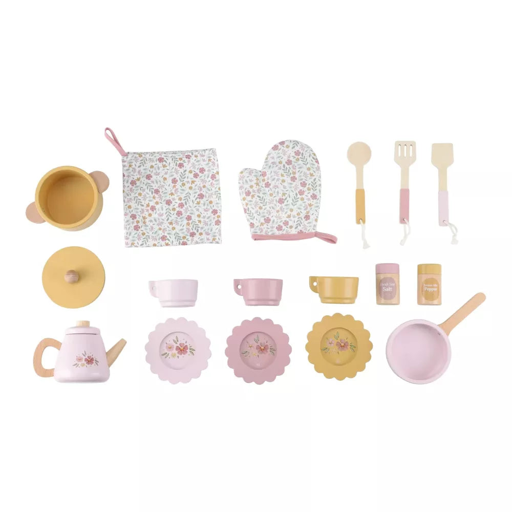 Accessori inclusi con la Cucina in Legno Rosa Little Dutch