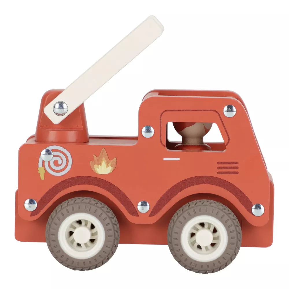 Camion dei Pompieri in Legno Little Dutch di lato