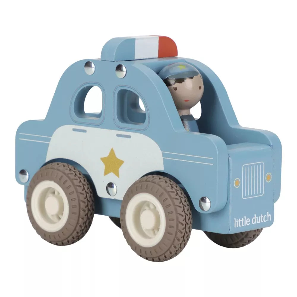 Auto della Polizia in Legno Little Dutch con poliziotta alla guida
