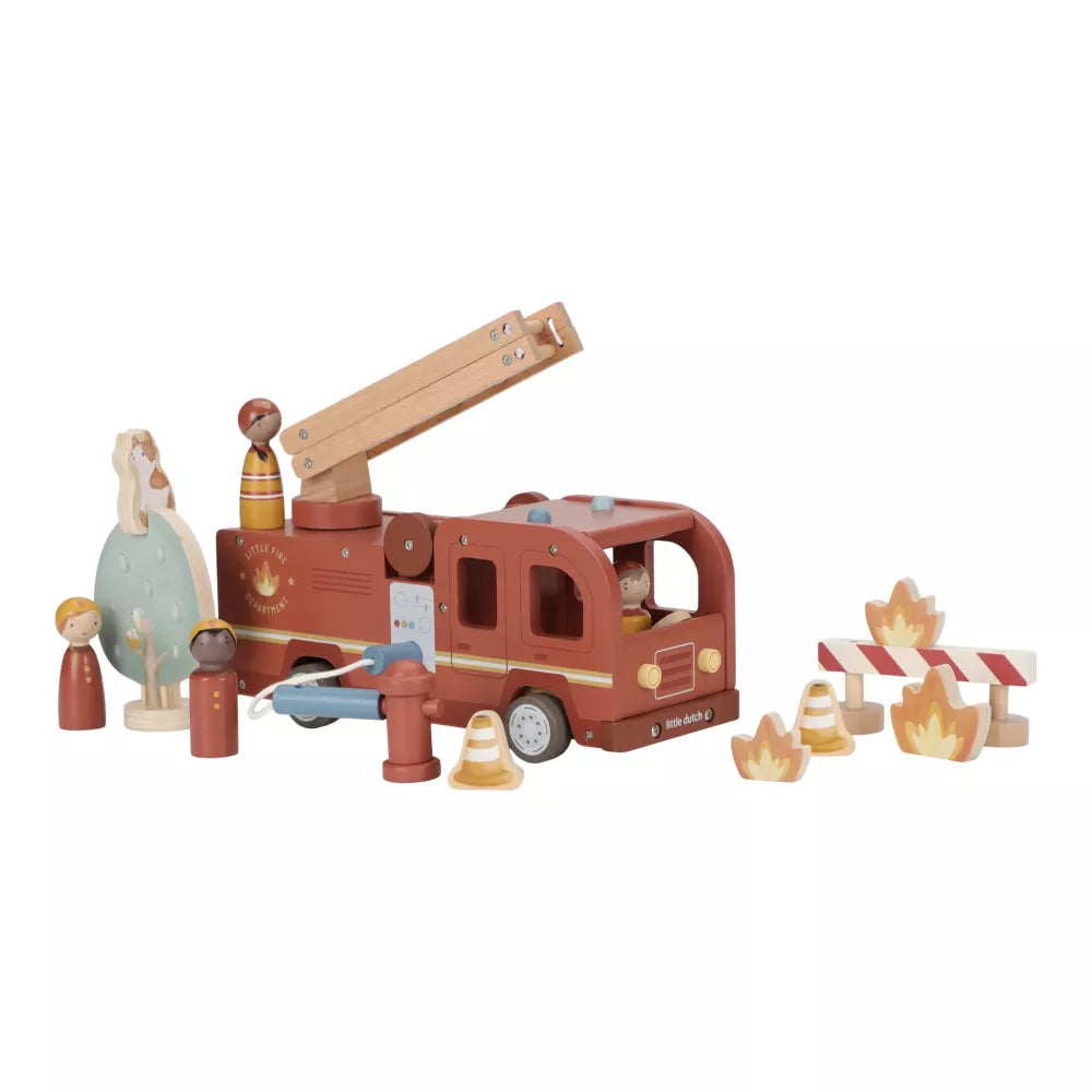 Set Camion dei Pompieri in Legno Little Dutch