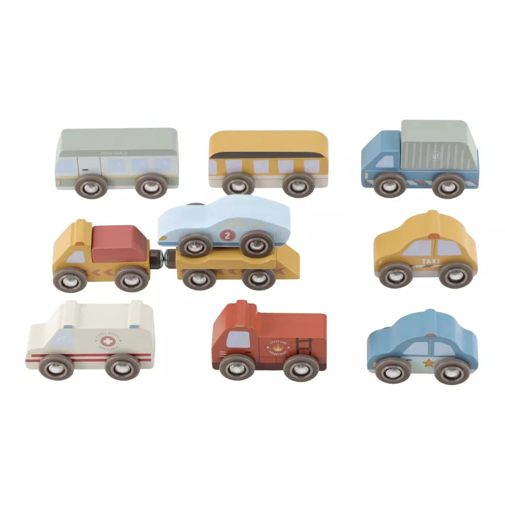 Set Veicoli in Legno Little Dutch visti dall'alto