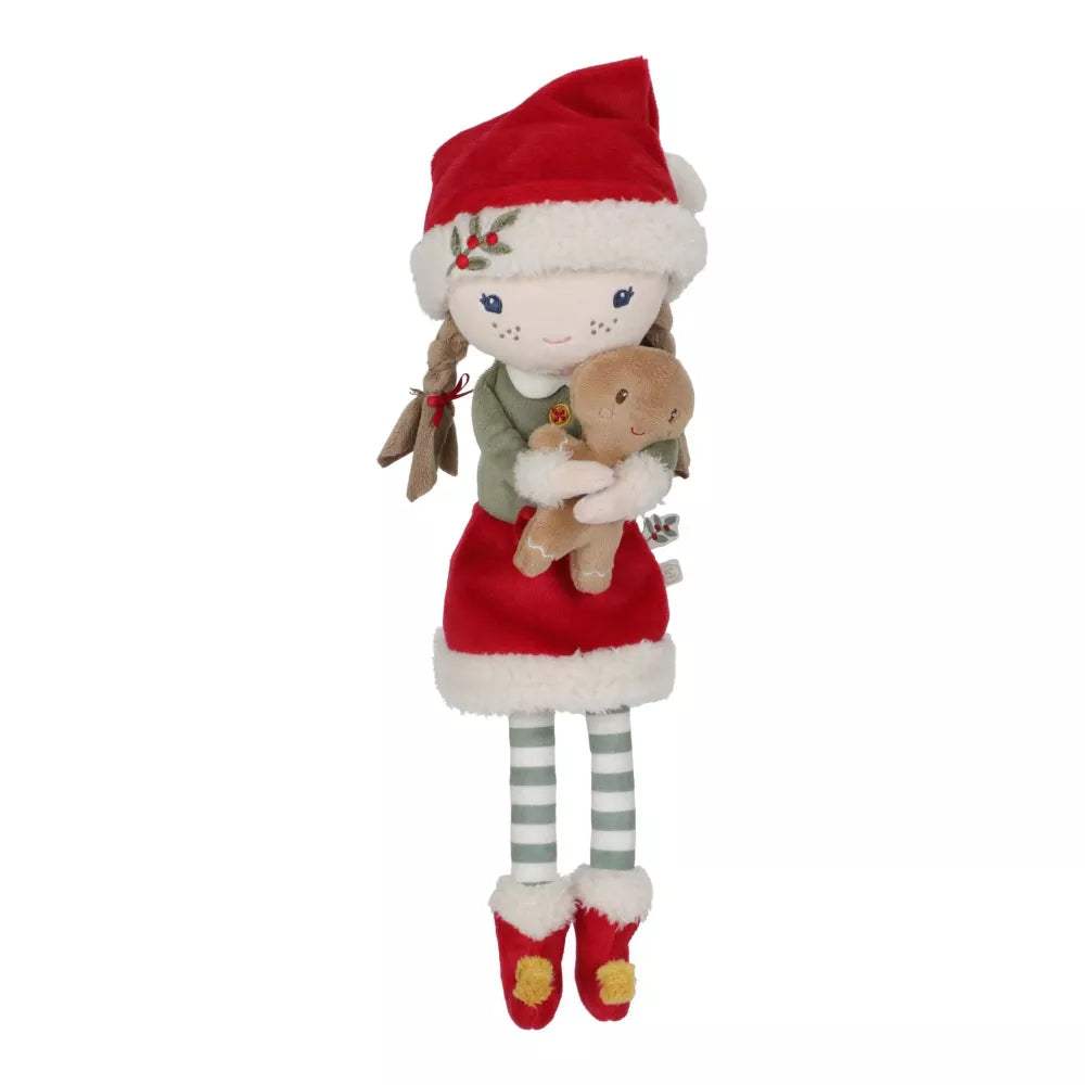 Bambola Natalizia Elfa Rosa 35 cm Little Dutch