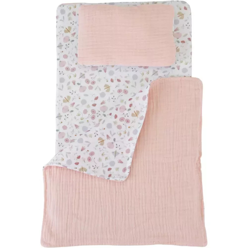Materasso, cuscino e coperta del Lettino per Bambole in Legno Little Dutch