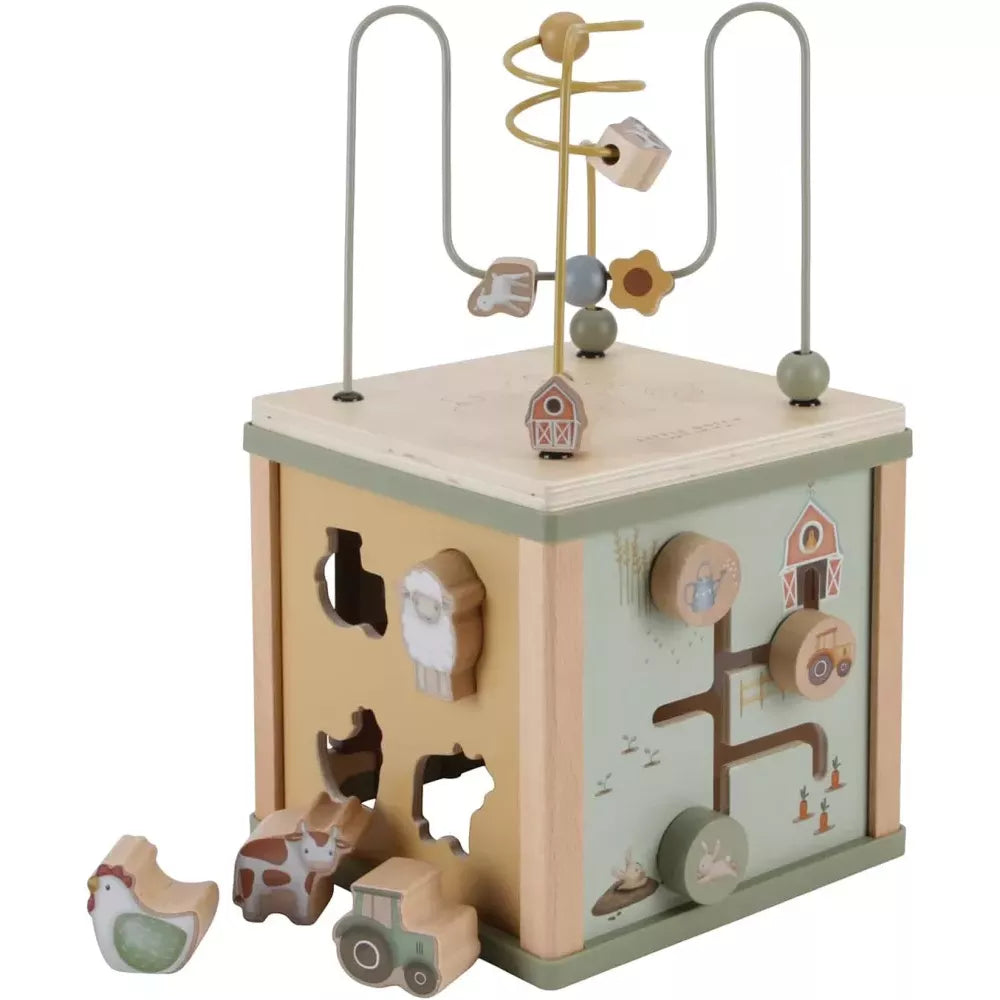 Lato con forme e labirinto del Cubo Multiattività Little Dutch Little Farm