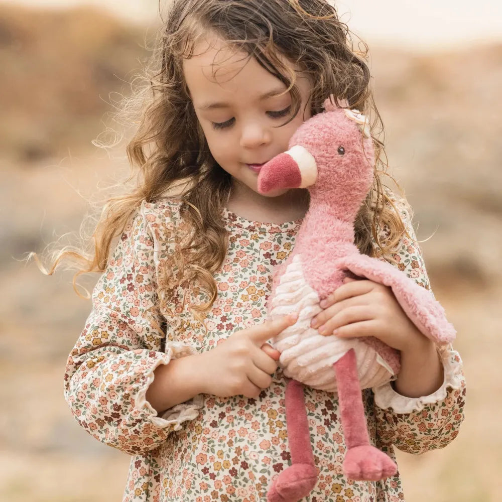 Peluche Fenicottero 35 cm Safari Friends Little Dutch con Bimba