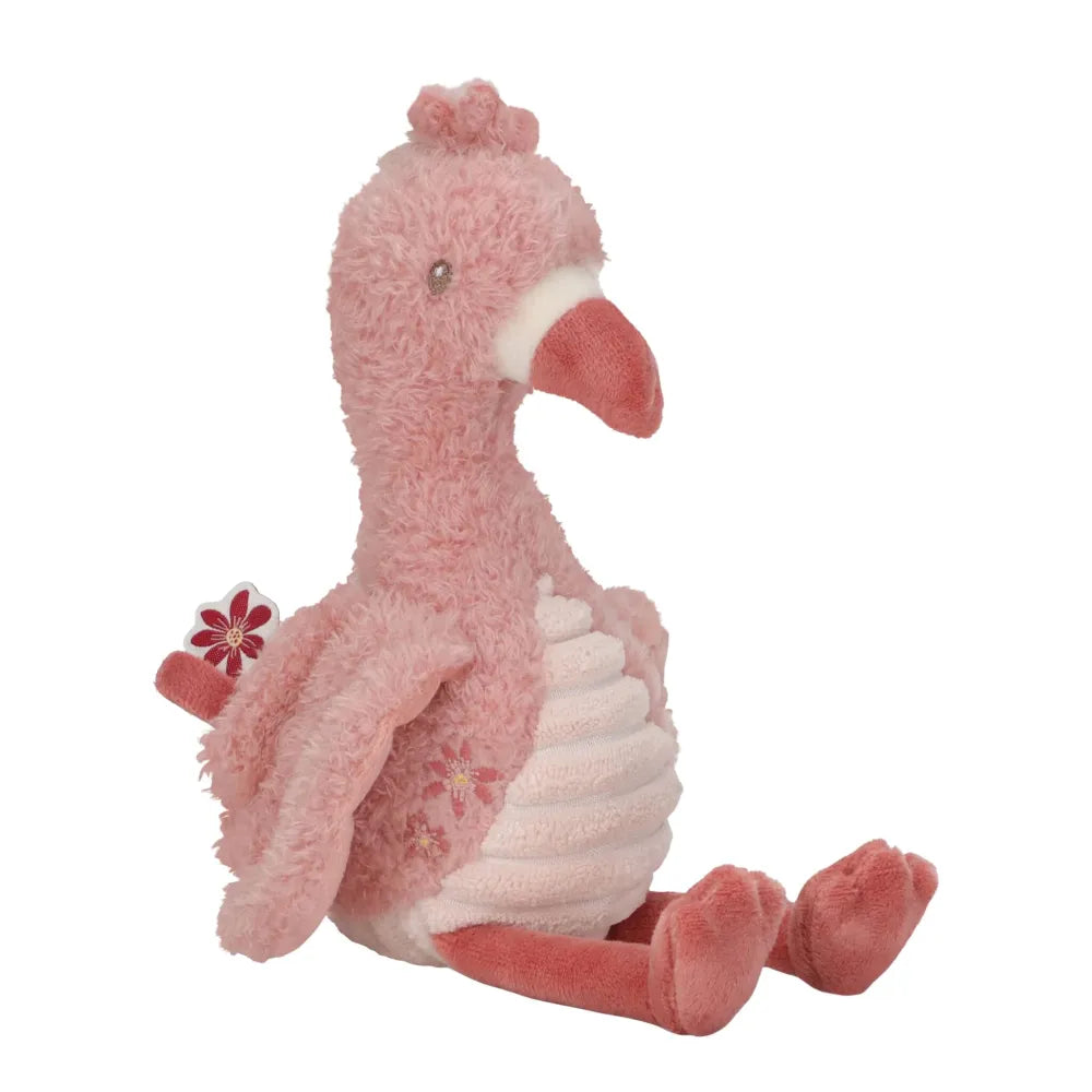 Peluche Fenicottero 17 cm Safari Friends Little Dutch Seduto