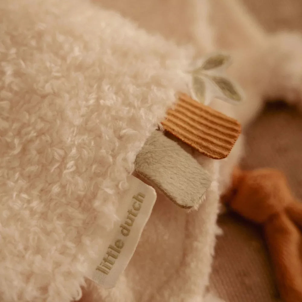 Etichette sensoriali del Doudou Ochetta Bianca Little Dutch
