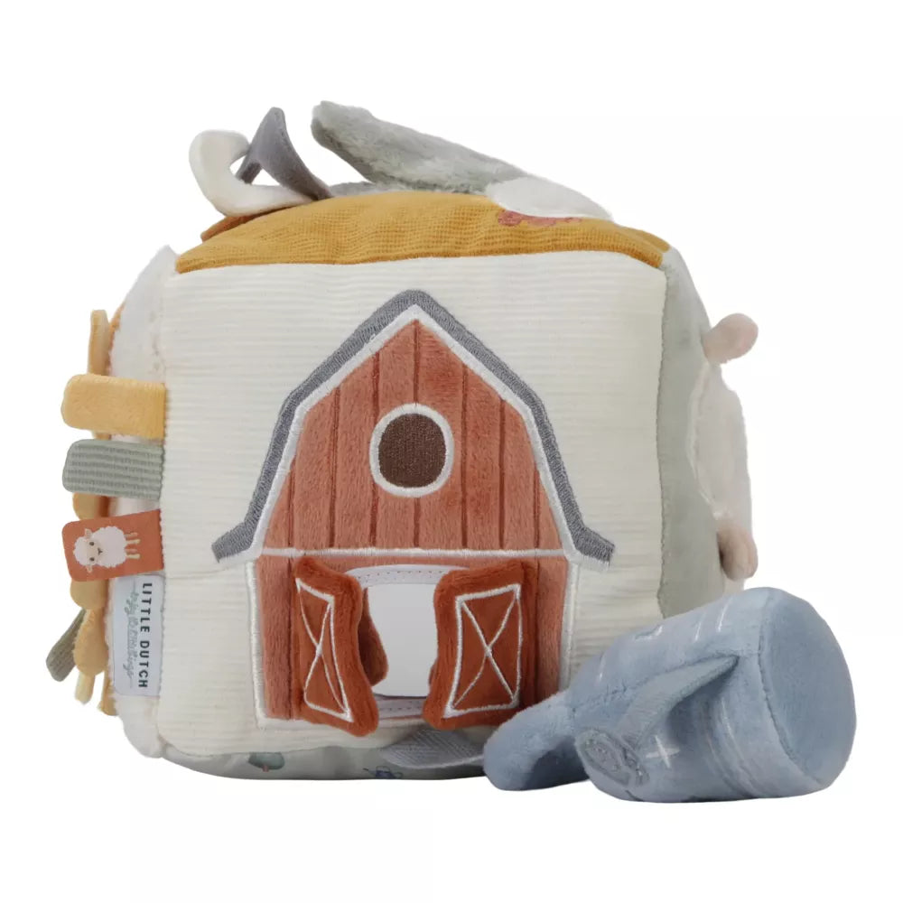 Cubo Morbido Little Dutch Little Farm lato con fienile