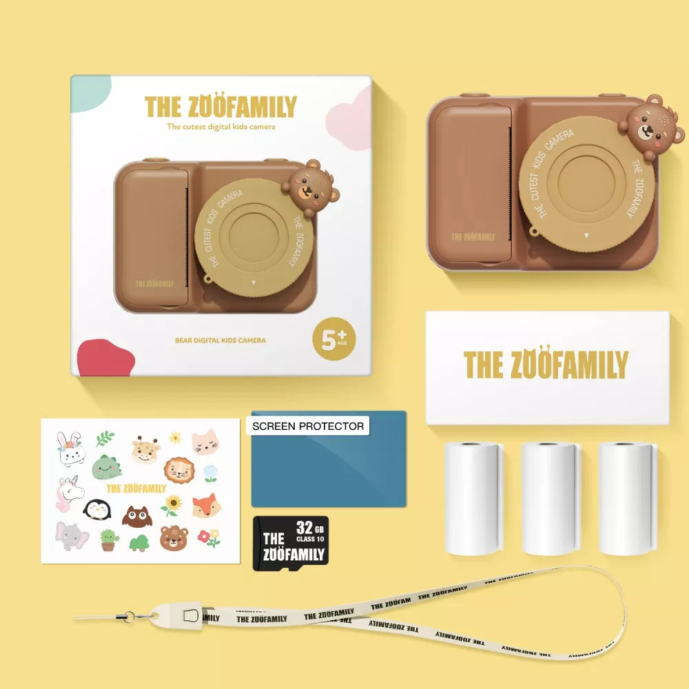 Fotocamera Zoo Print The Zoofamily confezione e contenuto