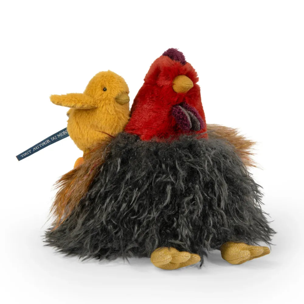 Peluche Pulcino Moulin Roty con Gallina