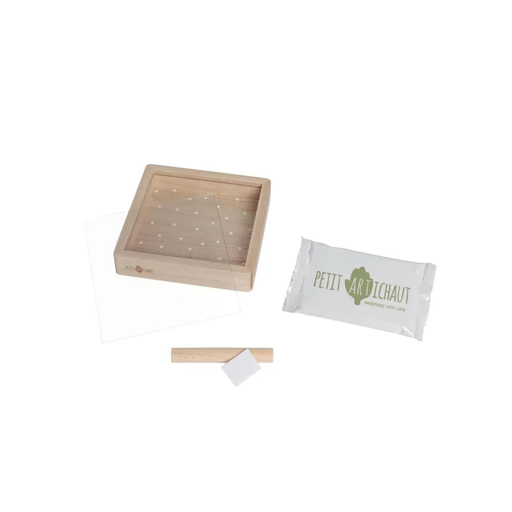 Scatola per Impronta Petit Artichaut Pretty Hearts contenuto