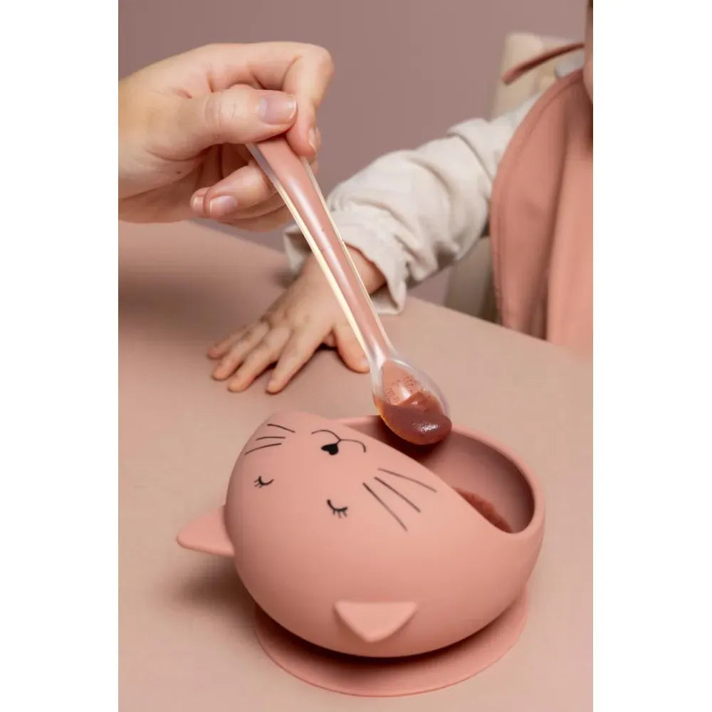 Set Cucchiai da Svezzamento Trixie Mrs. Cat dettaglio cucchiaio con ciotola