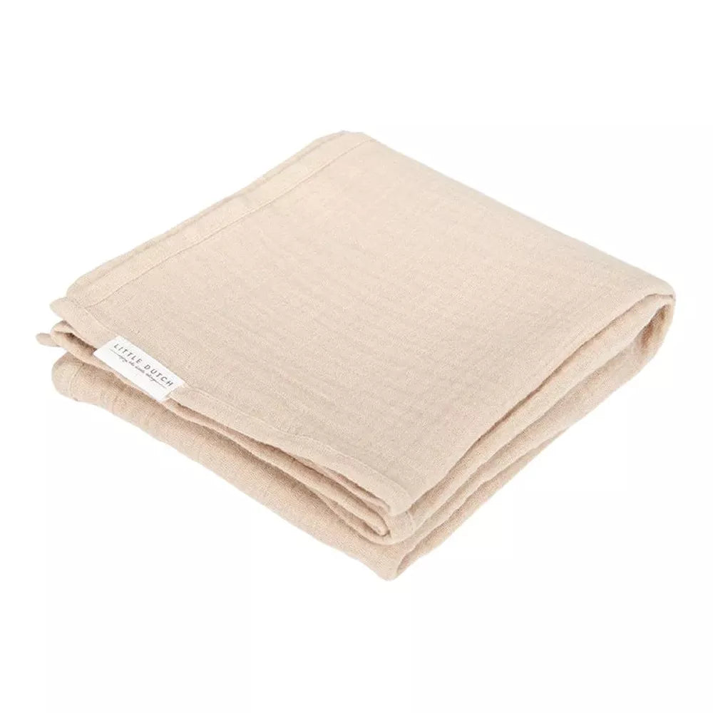Mussola Beige 120x120 Little Dutch piegata