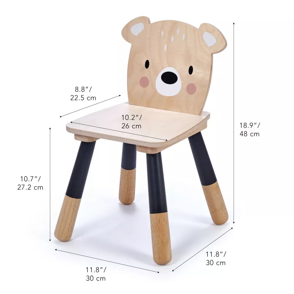 MIsure della sedia Orso del set Tavolo e Sedie Foresta Tender Leaf