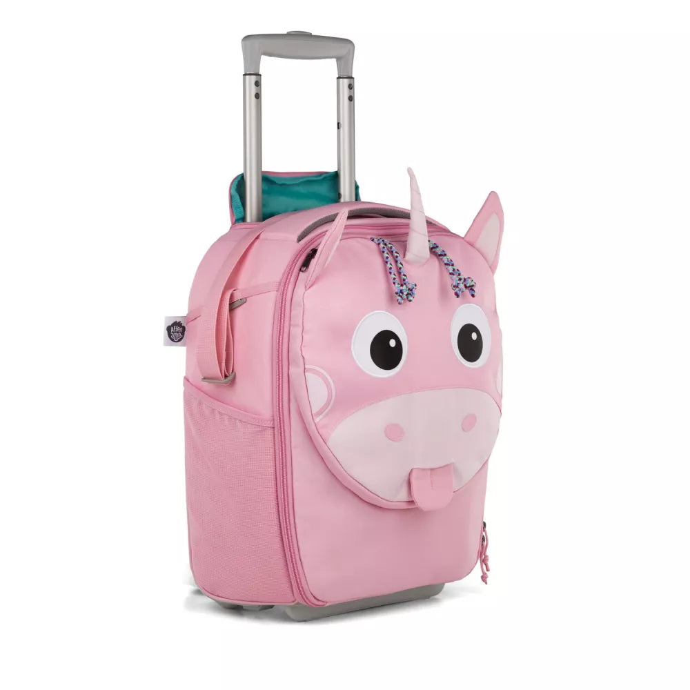 Valigia per Bambini Affenzahn Unicorno con maniglia estratta