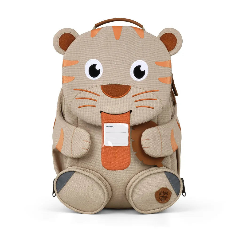 Zaino Asilo Pure Edition Affenzahn Tigre con etichetta lingua tirata